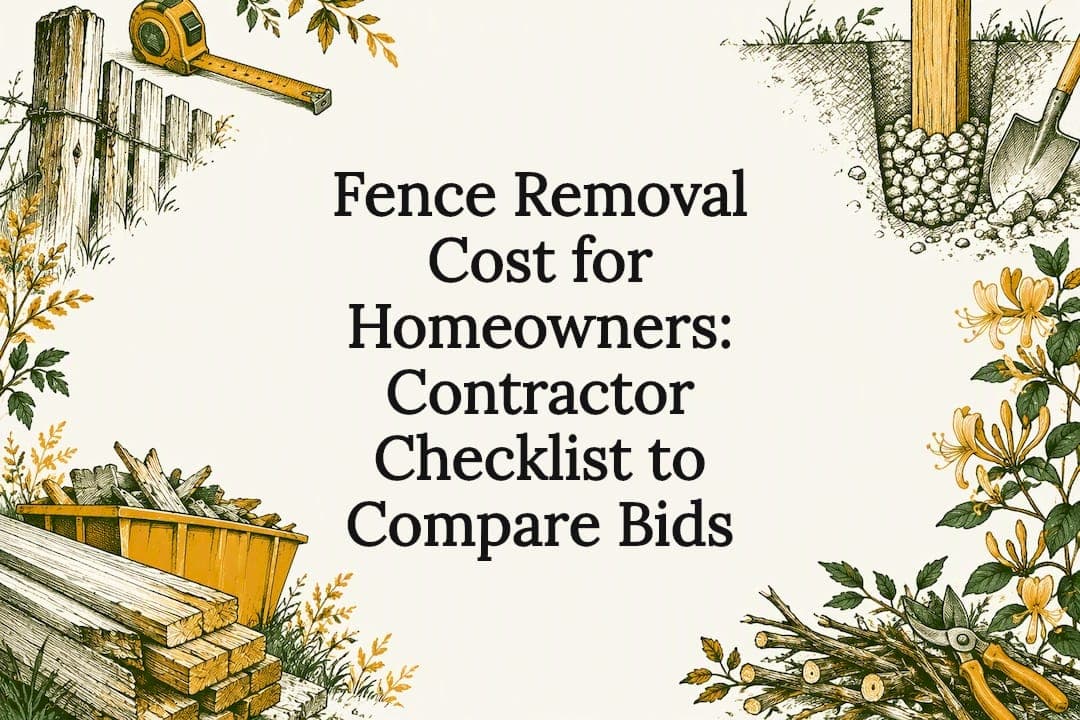 Fence Removal Cost for Homeowners: Contractor Checklist to Compare Bids