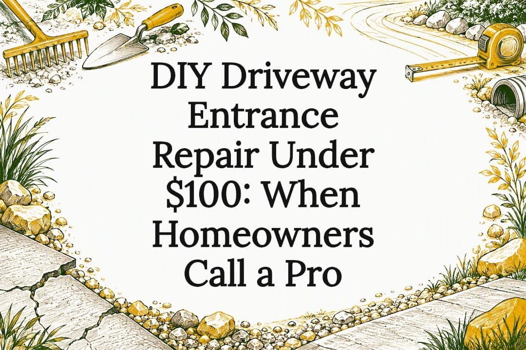 DIY Driveway Entrance Repair Under $100: When Homeowners Call a Pro