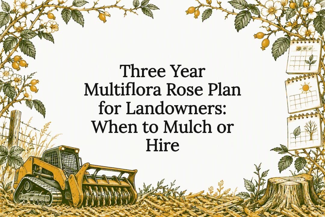 Three Year Multiflora Rose Plan for Landowners: When to Mulch or Hire