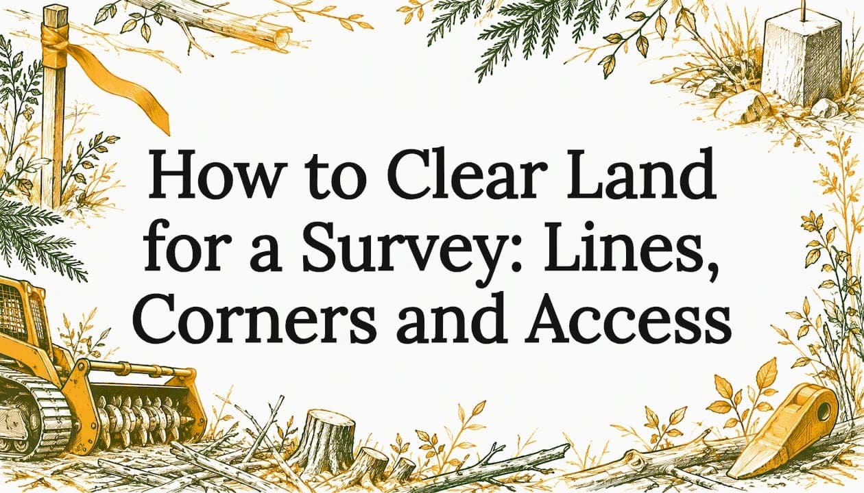 How to Clear Land for a Survey: Lines, Corners and Access